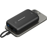 goobay Powerbank 20.000 mAh, cable USB-C integrado 13 cm, 30 vatios, Banco de potencia negro