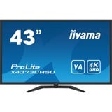iiyama ProLite X4373UHSU-B1 pantalla para PC 108 cm (42.5") 3840 x 2160 Pixeles 4K Ultra HD Negro, Monitor LED negro, 108 cm (42.5"), 3840 x 2160 Pixeles, 4K Ultra HD, 3 ms, Negro
