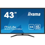 iiyama ProLite X4373UHSU-B1 pantalla para PC 108 cm (42.5") 3840 x 2160 Pixeles 4K Ultra HD Negro, Pantalla de gran formato negro, 108 cm (42.5"), 3840 x 2160 Pixeles, 4K Ultra HD, 3 ms, Negro