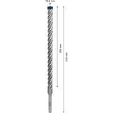 Bosch Expert Broca para martillo SDS plus-7X, Taladro Martillo perforador, Hammer drill bit, 1,6 cm, 315 mm, Concreto, Piedra, 25 cm