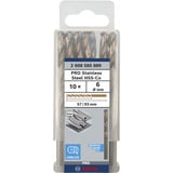 Bosch PRO Broca helicoidal HSS-Co para acero inoxidable, Ø 6mm, Taladro 