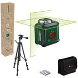Bosch Universal Level 360 Set Nivel de línea 24 m 500-540 nm (< 10mW), Láser de líneas cruzadas verde/Negro, 24 m, 0,4 mm/m, 4°, 4 s, Horizontal/Vertical, Verde