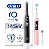 Braun Oral-B iO Series 6 Duo, Cepillo de dientes eléctrico negro/Rosa
