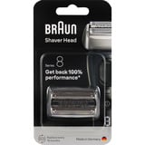 Braun Series 8 83 M Cabezal para afeitado, Cabezal de afeitado plateado, Cabezal para afeitado, 1 cabezal(es), Negro, Acero inoxidable, 18 mes(es), Braun, Series 8