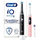 Braun iO Duo Adulto Cepillo dental vibratorio Negro, Rosa, Cepillo de dientes eléctrico negro/Rosa, Adulto, Cepillo dental vibratorio, Cuidados diarios, Cuidado de las encías, Pulso, Sensible, Blanqueador, Negro, Rosa, 2 min, Negro, Rosa
