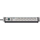 Brennenstuhl Premium-Line 1156057696, Regleta negro/Gris claro