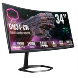 Cooler Master Gaming GM34-CW 86,4 cm (34") 3440 x 1440 Pixeles UltraWide Quad HD LCD Negro, Monitor de gaming gris oscuro/Negro, 86,4 cm (34"), 3440 x 1440 Pixeles, UltraWide Quad HD, LCD, 1 ms, Negro