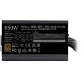 Cooler Master MWE BRONZE 650 V3 230V, Fuente de alimentación de PC negro