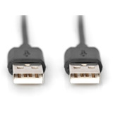 Digitus Cable de conexión USB 2.0 USB-A (conector) > USB-A (conector) negro
