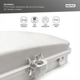 Digitus Caja de distribución FTTH para exterior - 24 acopladores LC/Dúplex o 24 SC/Simplex, Caja de fíbra óptica 