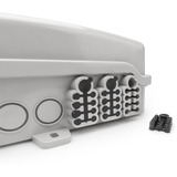Digitus Caja de distribución FTTH para exterior - 24 acopladores LC/Dúplex o 24 SC/Simplex, Caja de fíbra óptica 