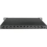 Digitus Panel de parcheo delgado de 10", 12 puertos, Cat.6a, Patch Panel negro