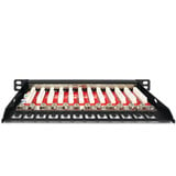 Digitus Panel de parcheo delgado de 10", 12 puertos, Cat.6a, Patch Panel negro