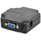 Digitus VGA Splitter 350MHz, 2-Port, Divisor de video negro