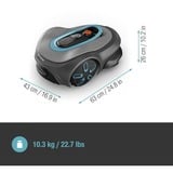 GARDENA smart SILENO max 800m², 19901-20, Robot cortacésped gris/Turquesa