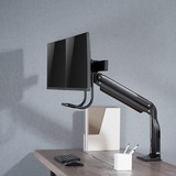 HAGOR Brazo de elevación a gas Dual, Soporte de monitor negro