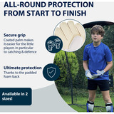 HUDORA Guantes de portero para niños, gris, Talla M gris/blanco