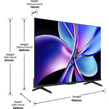 Hisense 43E77Q PRO, TV QLED negro