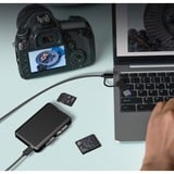 ICY BOX IB-CR504-C31 lector de tarjeta USB 3.2 Gen 2 (3.1 Gen 2) Type-C Negro, Lector de tarjetas negro, CFexpress, SD, Negro, 10000 Mbit/s, Aluminio, Plástico, USB 3.2 Gen 2 (3.1 Gen 2) Type-C, 60 mm