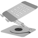 ICY BOX IB-NH300-R Soporte para ordenador portátil Plata 43,2 cm (17") plateado, Soporte para ordenador portátil, Plata, Aluminio, 43,2 cm (17"), 3,5 kg, 360°