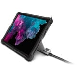 Kensington Candado con cable y llave para Surface Pro y Surface Go, Castillo negro, 1,8 m, Kensington, Llave, Acero al carbón, Negro, Plata