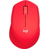 Logitech M330 Silent Plus ratón mano derecha RF inalámbrico Mecánico 1000 DPI rojo, mano derecha, Mecánico, RF inalámbrico, 1000 DPI, Rojo