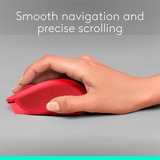 Logitech M330 Silent Plus ratón mano derecha RF inalámbrico Mecánico 1000 DPI rojo, mano derecha, Mecánico, RF inalámbrico, 1000 DPI, Rojo