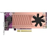 QNAP QM2 CARD tarjeta y adaptador de interfaz Interno PCIe, Controlador M.2, PCIe, Perfil bajo, PCI 3.0, RJ-45, Plata