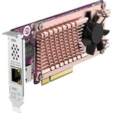 QNAP QM2 CARD tarjeta y adaptador de interfaz Interno PCIe, Controlador M.2, PCIe, Perfil bajo, PCI 3.0, RJ-45, Plata