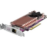 QNAP QM2 CARD tarjeta y adaptador de interfaz Interno PCIe, Controlador M.2, PCIe, Perfil bajo, PCI 3.0, RJ-45, Plata