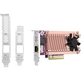 QNAP QM2 CARD tarjeta y adaptador de interfaz Interno PCIe, Controlador M.2, PCIe, Perfil bajo, PCI 3.0, RJ-45, Plata