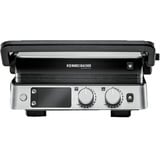 Rommelsbacher Parrilla de contacto KG 2025, Barbacoa de contacto acero fino/Negro