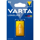 Varta Longlife Extra 9V Batería de un solo uso Alcalino Batería de un solo uso, 9V, Alcalino, 9 V, 1 pieza(s), 48,5 mm