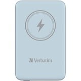 Verbatim Charge 'n' Go Polímero de litio 10000 mAh Cargador inalámbrico Azul, Banco de potencia celeste, 10000 mAh, Polímero de litio, Quick Charge 3.0, Cargador inalámbrico, Azul