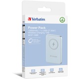 Verbatim Charge 'n' Go Polímero de litio 10000 mAh Cargador inalámbrico Azul, Banco de potencia celeste, 10000 mAh, Polímero de litio, Quick Charge 3.0, Cargador inalámbrico, Azul
