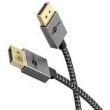 goobay 77444, Cable plateado/Negro