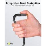 goobay 77444, Cable plateado/Negro