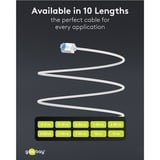 goobay Cable de parche ultraflexible Cat.6a slim, U/FTP blanco