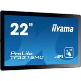 iiyama ProLite TF2215MC-B2 pantalla para PC 54,6 cm (21.5") 1920 x 1080 Pixeles Full HD LED Pantalla táctil Multi-usuario Negro, Monitor LED negro, 54,6 cm (21.5"), 1920 x 1080 Pixeles, Full HD, LED, 14 ms, Negro