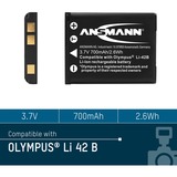 Ansmann A-Oly LI 42 B Ión de litio 650 mAh, Batería para cámara 650 mAh, 3,7 V, Ión de litio, 1 pieza(s)
