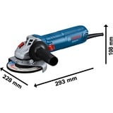 Bosch GWS 12-125 Professional, 06013A6100, Amoladora angular azul