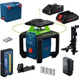 Bosch Rotating Laser GRL18V-4-34CVG (0 601 061 H02), Láser rotativo verde, Kit