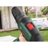 Bosch Universal Drill 18V 1450 RPM Sin llave 1,2 kg Negro, Verde, Taladro/destornillador verde/Negro, Taladro de pistola, Sin llave, Negro, Verde, 1 cm, 1450 RPM, 3 cm