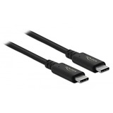 DeLOCK 86980 cable USB 2 m USB4 Gen 2x2 USB C Negro negro, 2 m, USB C, USB C, USB4 Gen 2x2, 20000 Mbit/s, Negro