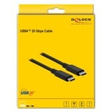 DeLOCK 86980 cable USB 2 m USB4 Gen 2x2 USB C Negro negro, 2 m, USB C, USB C, USB4 Gen 2x2, 20000 Mbit/s, Negro