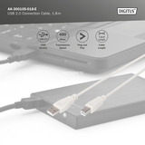 Digitus Cable de conexión USB 2.0 USB-A (enchufe) > USB-B (enchufe) beige