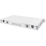 Digitus Caja de empalme de fibra óptica con cierre rápido, vacía sin panel frontal, extraíble, Caja de fíbra óptica gris