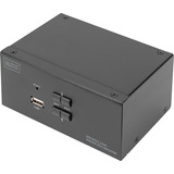 Digitus Conmutador KVM DisplayPort 2x 1, Switch KVM negro