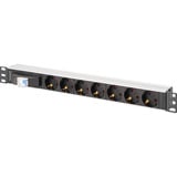 Digitus Regleta de enchufes 19" PDU con perfil de aluminio, 7 salidas negro/Aluminio
