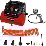 EINHELL TC-AC 190/6/8 OF Set compresor de aire 1200 W 190 l/min Corriente alterna rojo/Negro, 190 l/min, 8 bar, 1200 W, 8,8 kg